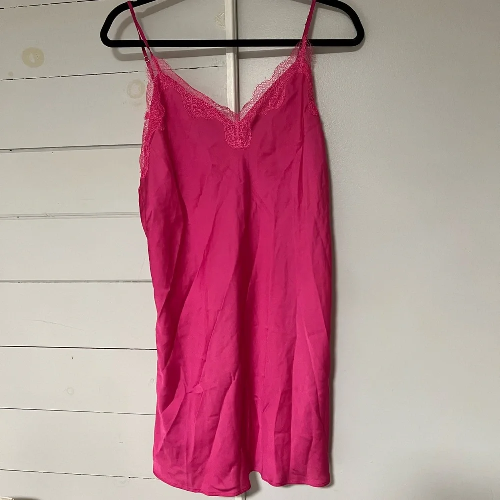 Victoria's Secret Fuchsia Lace Slip